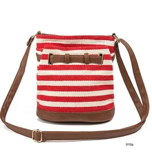 Экологичная многоразовая сумка для покупок, полосатые сумки, женская сумка на плечо, Холщовая Сумка-тоут на плечо, сумка для переноски на молнии, маленькая сумка через плечо