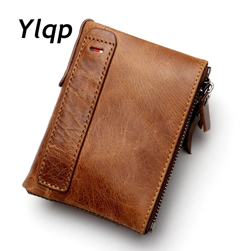 

2018 Design Handmade Vintage Genuine Leather Card Holder Men Wallet Cowhide Leather Men Clutch Purse Male Purse Money Bag