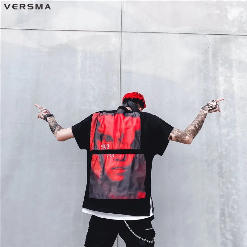 VERSMA, корейский стиль, Harajuku Ulzzang INS, принт, парные футболки для мужчин и женщин, летняя уличная одежда в стиле хип-хоп, большие размеры, унисекс, футболка для мужчин