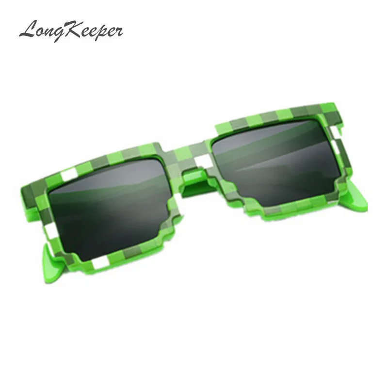 2016 Hot Kids Sunglasses Mosaics font b Minecraft b font Style Sunglasses 4 13 Years Square