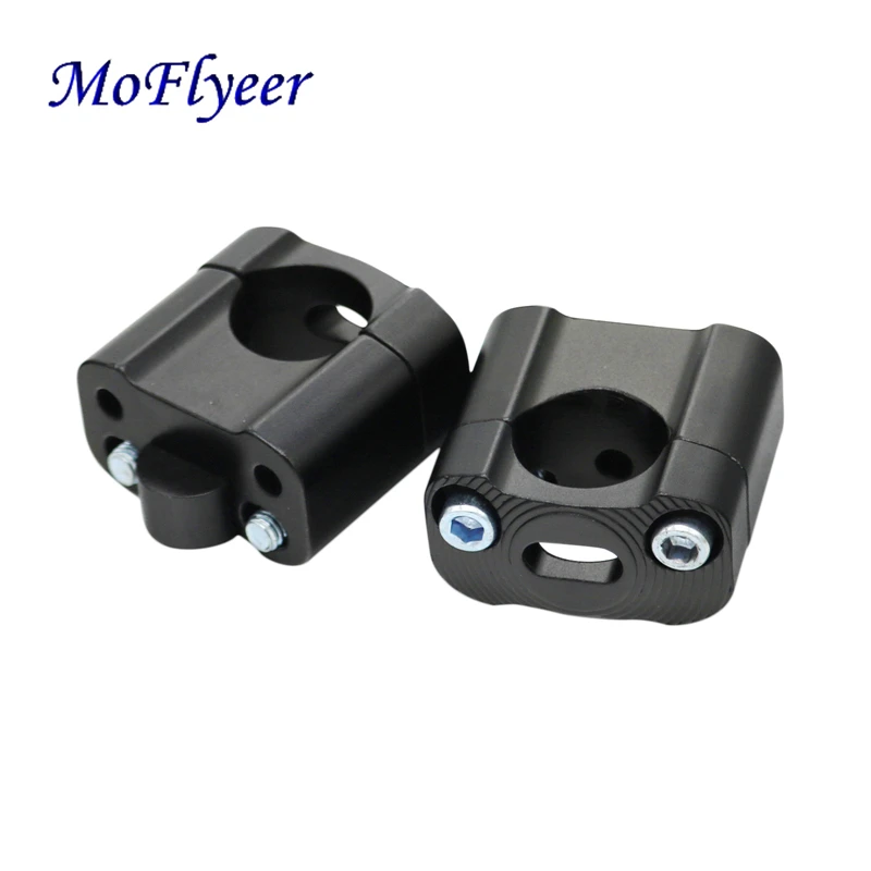 

MoFlyeer Motorcycle Adjustable 1Pair CNC Aluminum Handlebar Clamps Riser Handlebar Riser Fit For 22mm-28mm Pit Dirt Motorbike