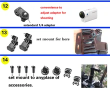 Xiaomi Yi 4k Accessories Set for gopro kit Three way Monopod selfie stick for Eken h9r Gopro Hero 5 4 3+ Action Camera