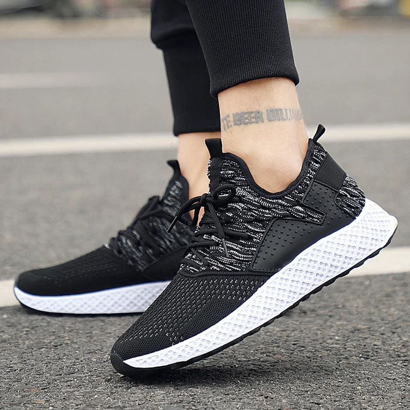

Men Casual Shoes Lace Up Walking Shoes Summer Platform Shoes Mesh Breathable Sneakers Men Brands Design Outdoor Flats Men Shoes