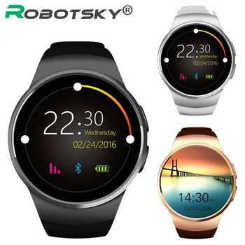 

KW18 Smart Watch Passometer Monitor Heart Rate SIM Card Support Sync Call Messager Bluetooth Smartwatch for IOS Android