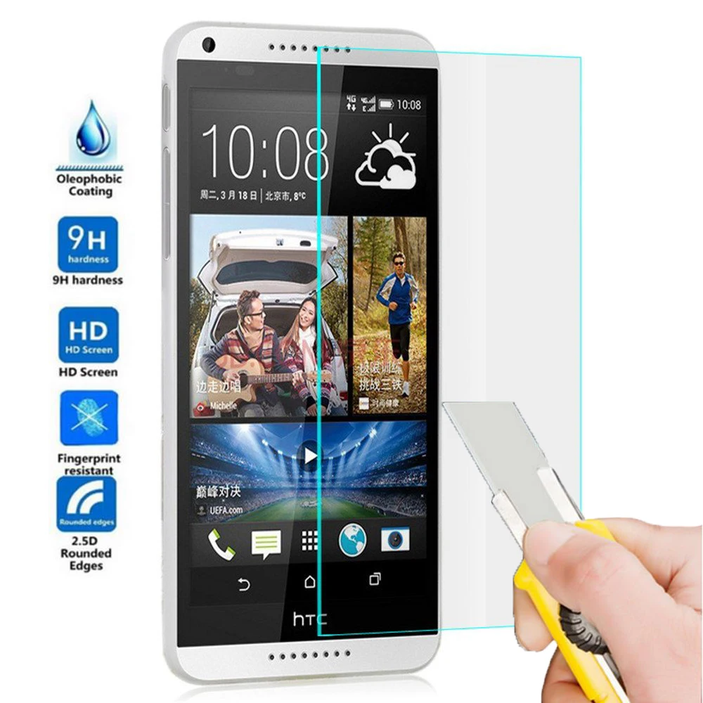 For HTC Desire 816 D816W Tempered Glass Screen Protector 0.26mm 2.5D 9H Front Safety Protective Film HP01 | Мобильные телефоны и