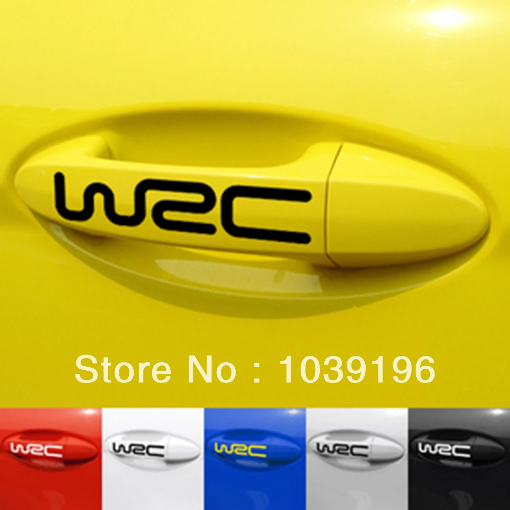 4 x WRC креативная Автомобильная дверь наклейка на ручку для Toyota ford chevrolet Volkswagen VW Tesla