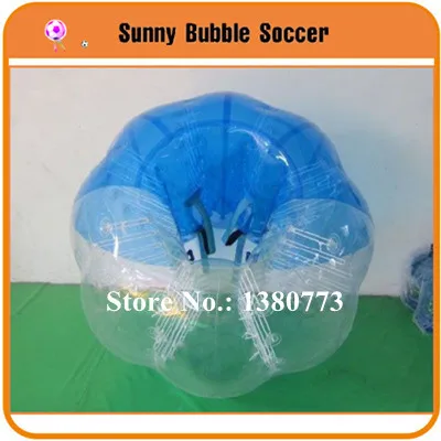 Пузырь Футбол для партии Event, 1.5 м, 0.8 мм пузырь Футбол, надувной мяч костюм, сдвинутых мяч, бампер мяч - Цвет: Half Blue