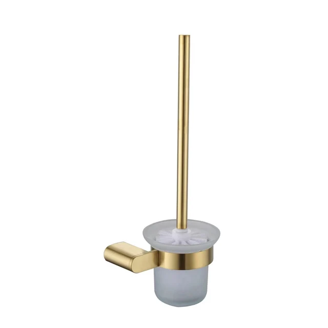 Newly Gold Bathroom Accessories Set Wall Mounted Towel Bar Holder Toilet Paper Holder Brushed Brushed Bathroom Hardware Set Toilet Brush Holder
