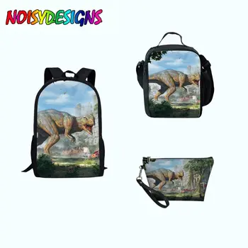 

Dinosaur School Bag Set for Kids Girls printing backpack Boys back to school notebook plecak Animals Haversack Drop shipping
