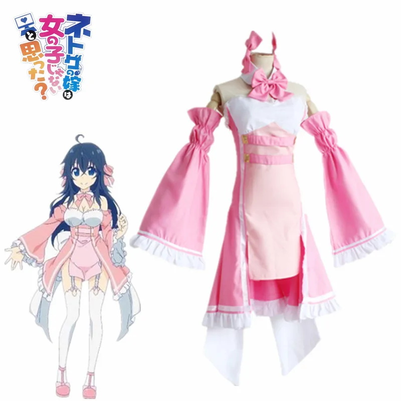 

Anime Netoge no yome wa onnanoko ja nai to omotta Cosplay Costumes Tamaki Ako Lolita Dress Pink Fancy Party Dress Halloween Set