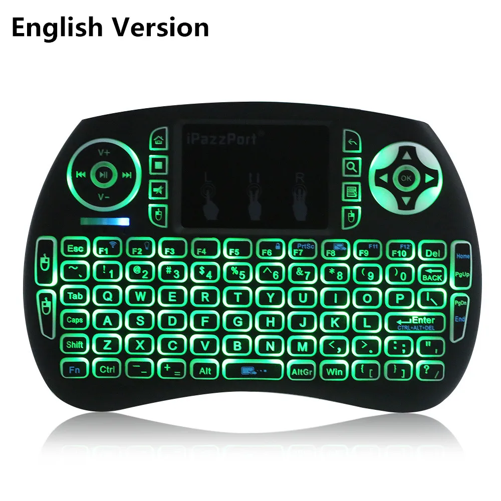 Original iPazzPort Portable Hand-Held Wireless Touchpad Remote Control Gamepad With RGB Backlight for PC / Smart Android TV Box
