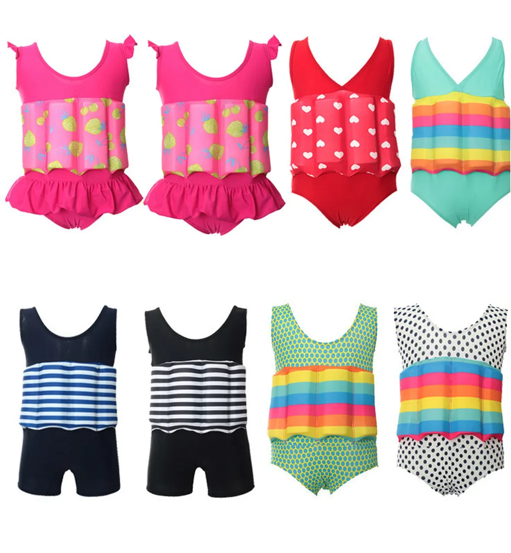 Costumi Da Bagno Bimba Пляжное бикини без рукавов цельный плавучий Регулируемый купальник