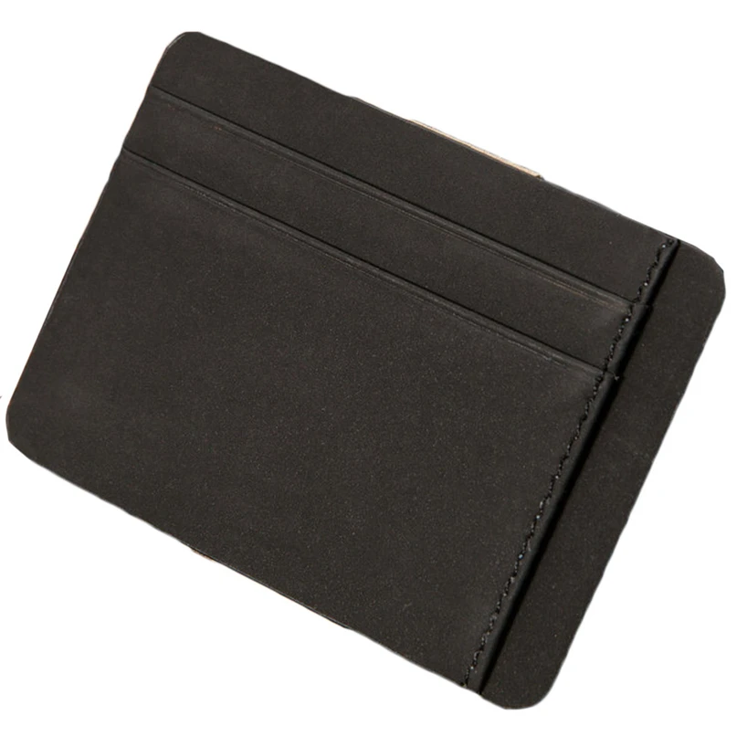Aelicy модный мужской тонкий кошелек кожаный мужской бизнес кредитный держатель для карт сумочка в форме монеты женские кошельки клатч на молнии маленькие кошельки - Цвет: BK