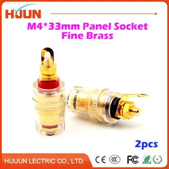 

2pcs 4mm Copper Banana Panel Socket Plug Crystal Binding Post Audio Speaker Adapter Power Amplifier Female Terminal Connector