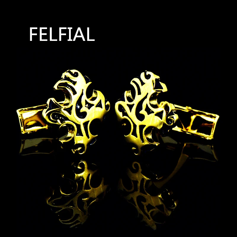 

Jewelry french shirt cufflink for mens Brand designer Cuffs link Button male Gold High Quality Luxury Wedding Free Shipping