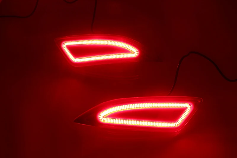 Автомобильный мигающий 2 шт. для Toyota Camry светодиодный светильник заднего бампера, задний противотуманный фонарь, тормозной светильник, светильник поворотника, отражатель