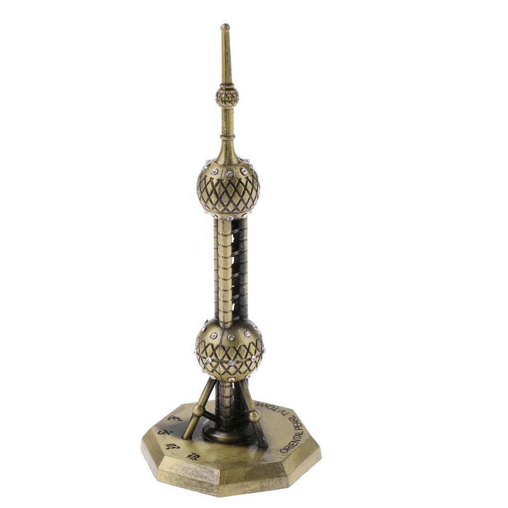 ORIENTAL PEARL TV TOWER SHANGHAI ARCHITECTURE BUILDING REPLICA SOUVENIR 5''