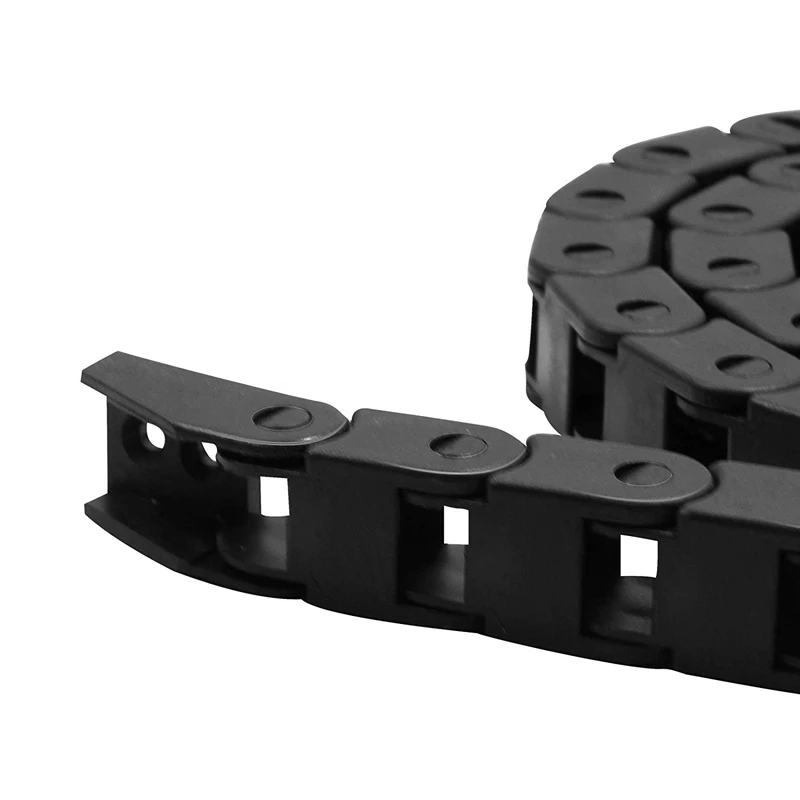 1Meter Length Black Plastic Drag Chain Cable Wire Carrier Not Open for 3D Printer and CNC Machines