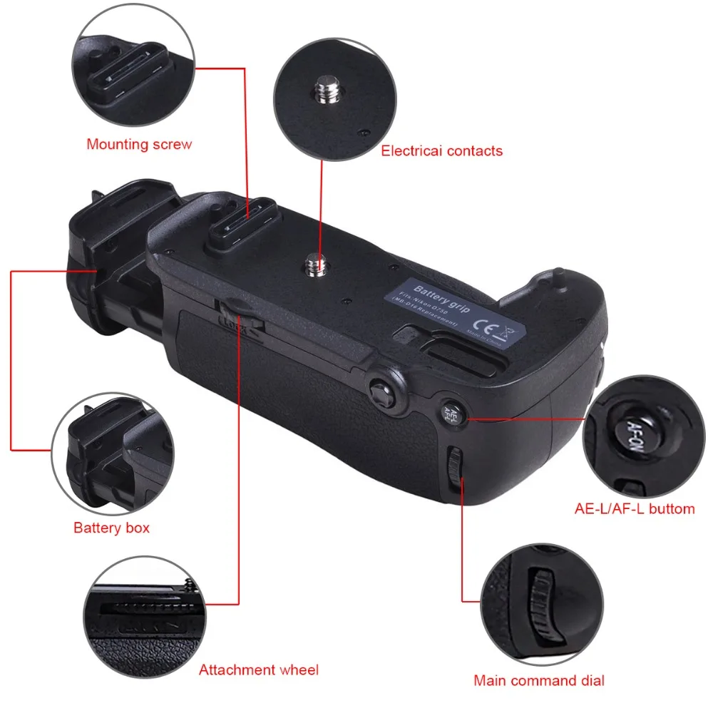 PowerTrust вертикальный MB-D16 батарейный блок держатель для Nikon D750 DSLR камера работает с EN-EL15 батареей или 6 шт. AA батареек