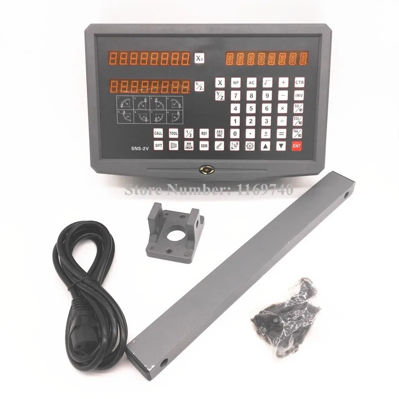 300&1000 TTL Linear Scale+2 Axis DRO Digital Readout Kit for Lathe Milling EDM 