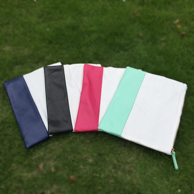 

50 pieces one lot Canvas with Leather Bottom Cosmetic Bag Makeup Bag DOM317