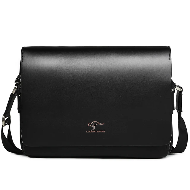 Kangaroo Luxury Brand Men's Messenger Bag Vintage Leather Shoulder Bag 6