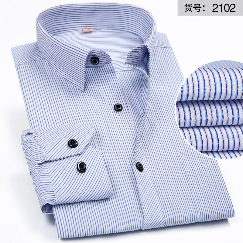 Classic striped solid color men's shirt large size 5XL 6XL 7XL 8XL white shirt men's long sleeve men's clothes camisa masculina mens short sleeve button down shirts Shirts