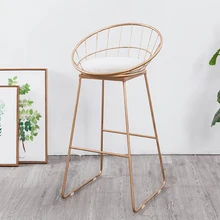 U-BEST уникальный простой дизайн круглый пустой железный стул, стул для салона с полым Сиденье Барный Стул