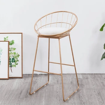 

Free shipping U-BEST Unique Simple Design Round Hollow Iron Stool,salon chair stool with hollow seat Bar stool