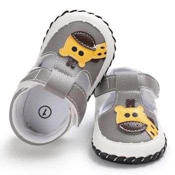 

Summer Baby Shoes Kids Boy Girl Cute PU Soft Sole Anti-slip Cartoon Animal Crib Shoes First Walkers Walking Shoes