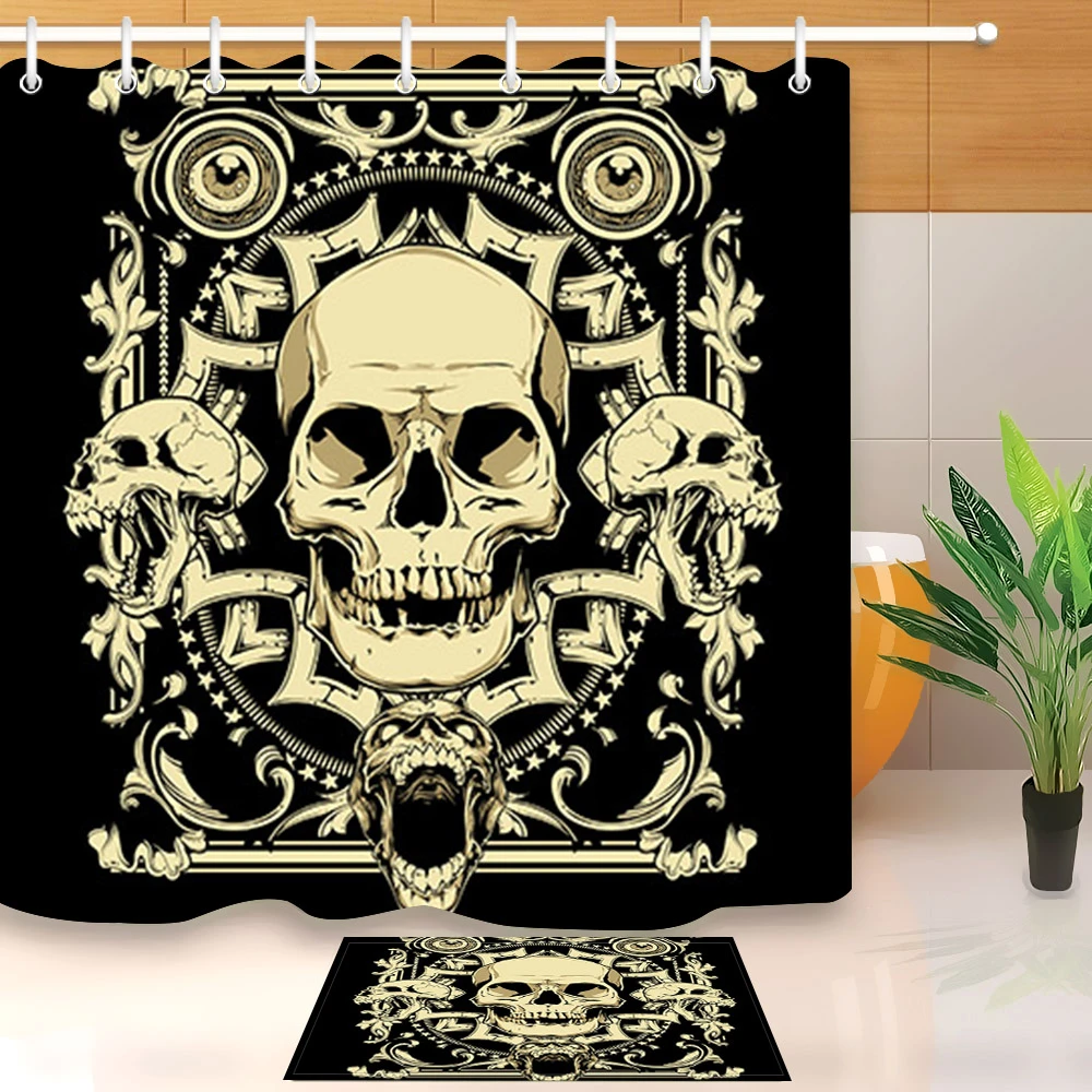 Bathroom Halloween Skull Shower Curtains Waterproof Bath Curtain Bathtub Decor Bathroom Halloween Skull Shower Curtains Waterproof Bath Curtain Bathtub Decor