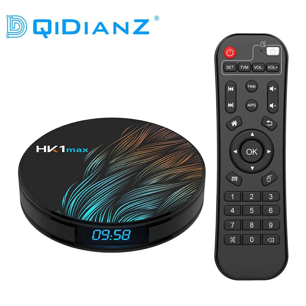 

HK1MAX Android 9.0 Smart TV BOX RK3318 Quad Core 2.4G&5G Wireless WIFI Set Top Box Media player HK1 MAX Google voice PK H96MAX