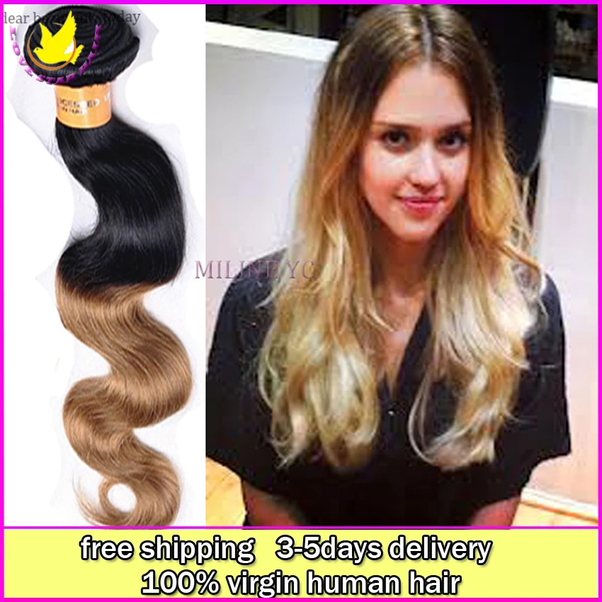 Cheap Malaysian Virgin Human Ombre Body Wave Hair 6a Grade 4