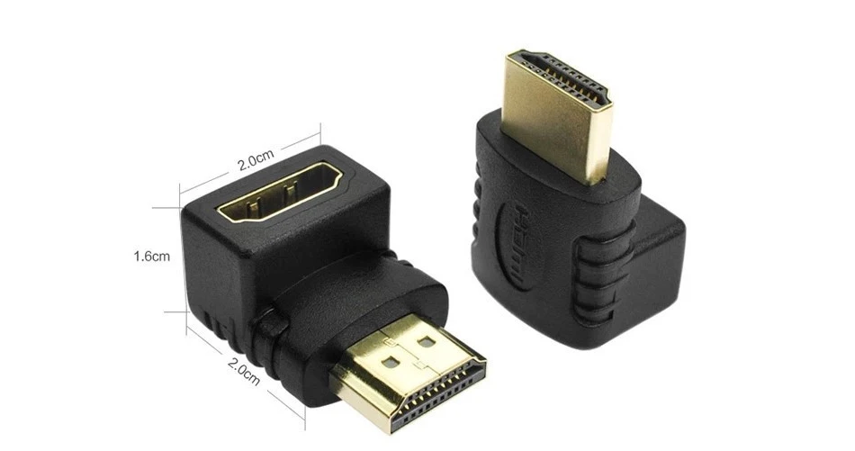 EtopLink HDMI Мужской к HDMI Женский Кабель адаптер, преобразователь, удлинитель вращающийся 90 270 360 градусов угол для 1080 P HDTV адаптер