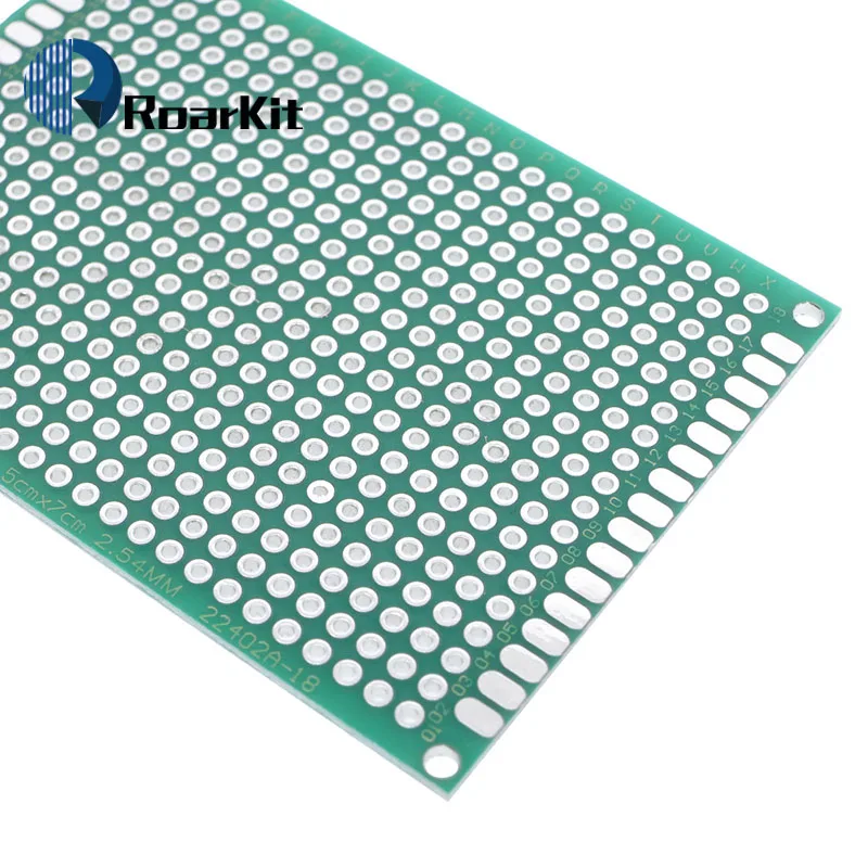 1 шт. 5x7 см Прототип PCB 5*7 панель двойное покрытие/лужение PCB универсальная плата двухсторонняя печатная плата 2,54 мм доска