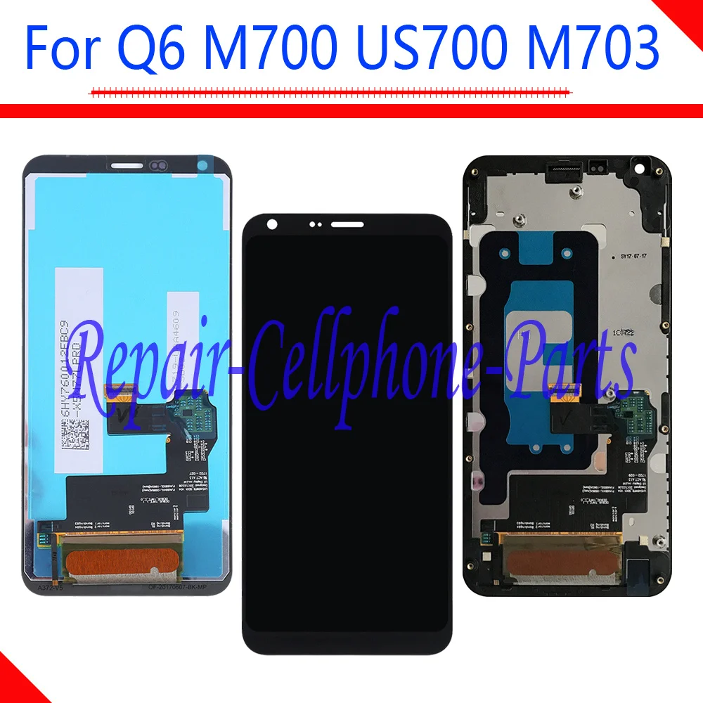 

5.5 inch NEW Full LCD display + Touch Screen Digitizer Assembly +Frame Cover For LG Q6 LG-M700 M700 M700A US700 M700H M703 M700Y