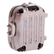 Миниатюрный чемодан коробка чемодан для 1:12 миниатюрный кукольный домик путешествия ACCS серебро