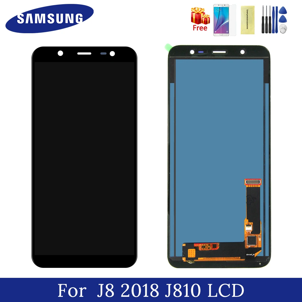 

Samsung galaxy j810 screen replacement J8 2018 J810M LCD adjustable TFT Touch Screen Digitizer sm-J810 display with repair tools