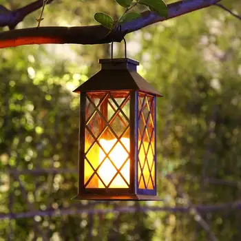 

Retro Solar LED Hanging Light Candle Lantern Outdoor Wall Light Garden Yard Landscape Lights Waterproof Garden Yard Decoration