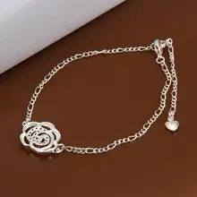 A020 Новый Дизайн Большой Stock Нежный Handmade Дешевые Посеребренная Ножной Браслет Оптовая Продажа