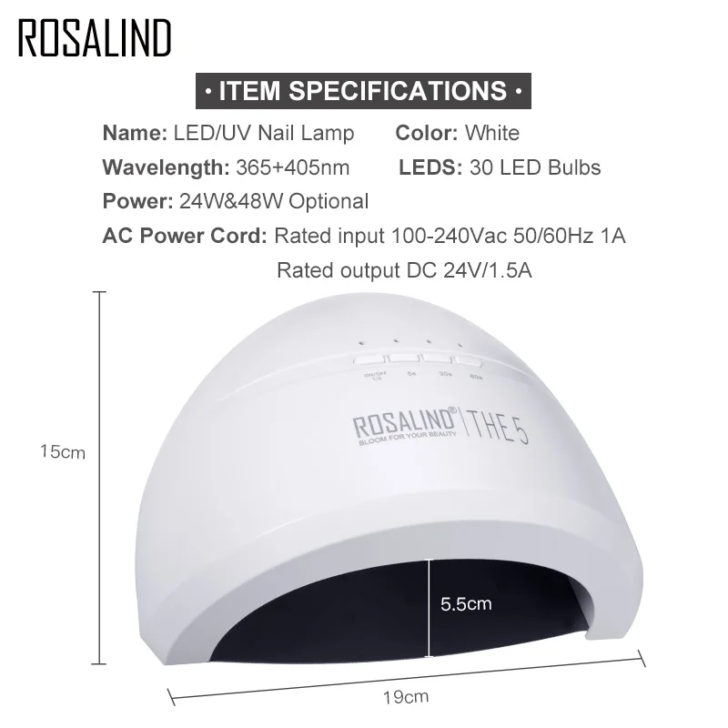 Billige ROSALIND Lampe Für Nägel Für Maniküre UV Geheilt FÜHRTE Licht Nägel Kunst Ausrüstung Werkzeuge Nagel Trockner Gel Polnischen Hybrid Lak lampe