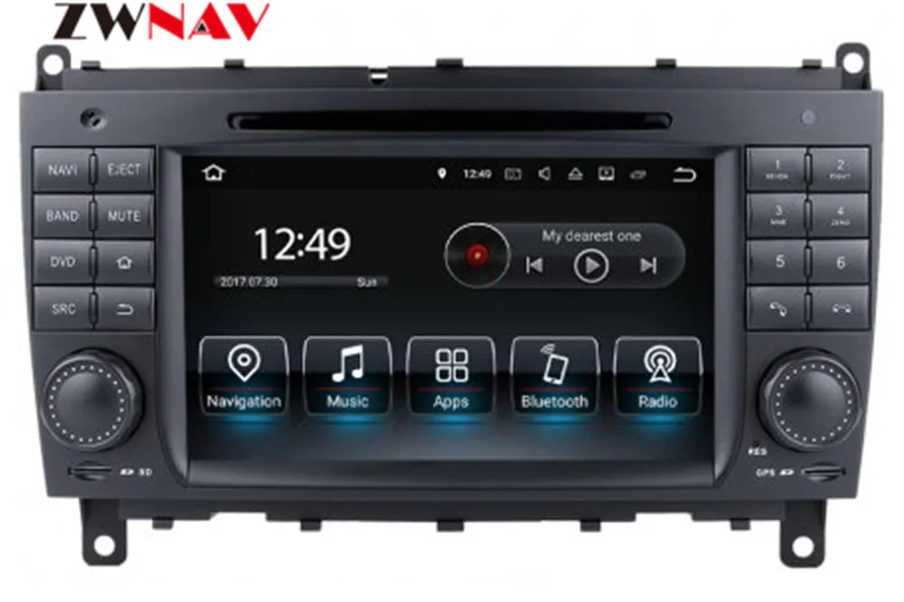 Cheap 4+32GB Android 9.0 Car DVD Player GPS head unit for Mercedes Benz CLK W209 2006-2012 CLS W219 2004-2008 multimedia stereo 8 core 10