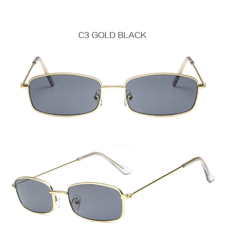 Oulylan, металлические солнцезащитные очки для мужчин и женщин, винтажные, маленькие, прямоугольные, солнцезащитные очки, женские, ретро очки, rave festival Shades Eyeglass UV400