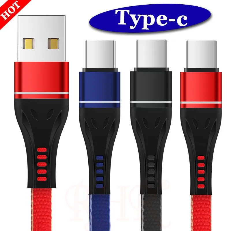 

USB Type C Cable 3A Fast Charging USB Charger Cord For Samsung S9 S8 Xiaomi mi9 Redmi Note 7 Pro Android Mobile Phone USBC Cable