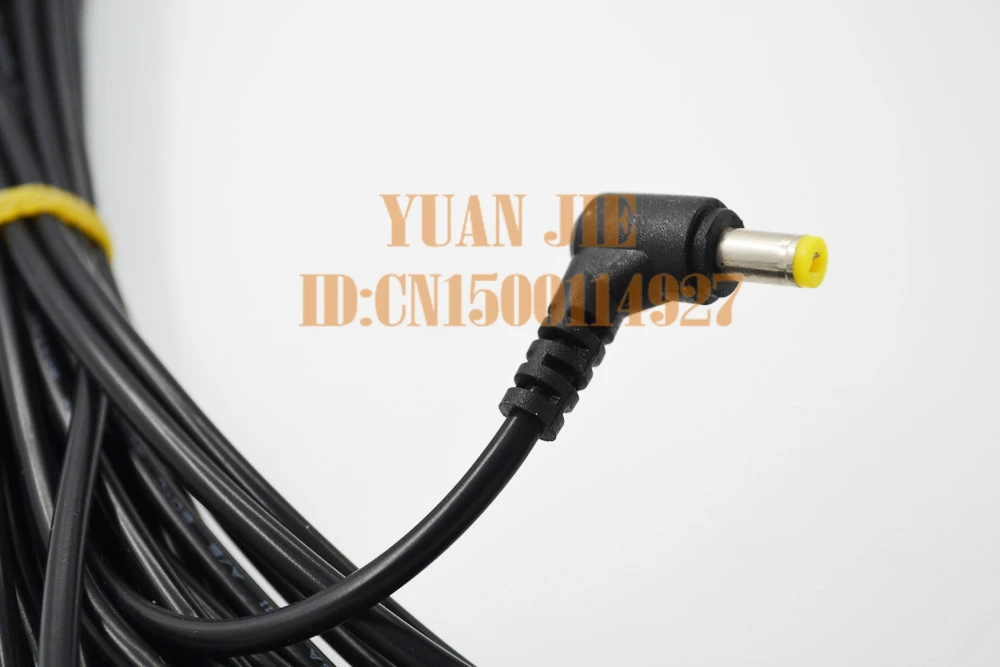 

DC plug power connector Single cable 5.5x2.5mm male 90 degree elbow angle L-shaped extension cord 40cm Security monitoring