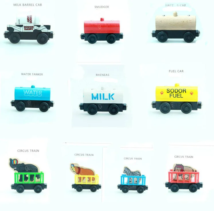 

EDWONE Locomotive Wooden Railway Magnetic Train Wood Tender Chrismas Car Accessories Toy For Kids Fit Thomas Biro Tracks Gifts
