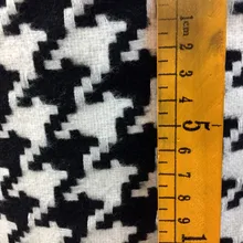 40% шерсть твид черный и белый гусиные лапки ткань цена за 1 метр 5" Ширина