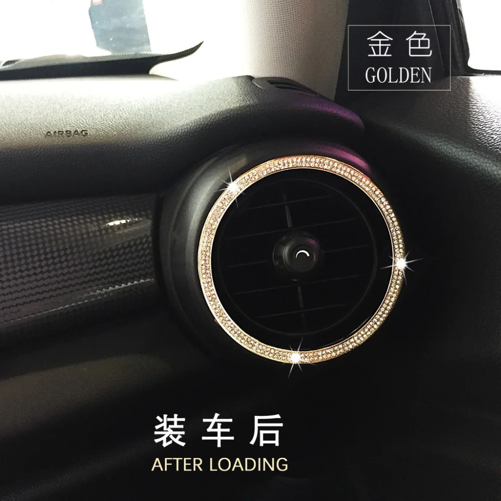 NEW 2pcs set Luxury Crystal car accessories For mini f56 cooper s F55 accessories