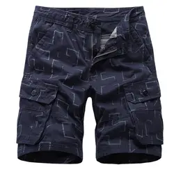 Короткие мужские брюки бермуды рабочая одежда мужские шорты 2019 Модные клетчатые пляжные шорты мужские повседневные камуфляжные шорты в