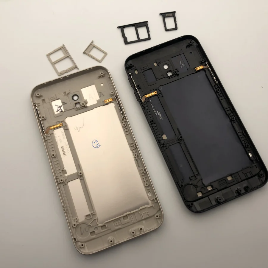 Оригинальная задняя крышка для батарейного отсека для Samsung Galaxy J3 J330 J330F задняя крышка корпуса боковые ключи+ наклейки